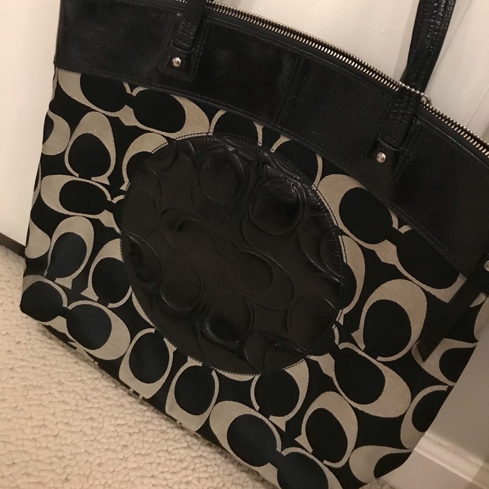 Coach black signature bag